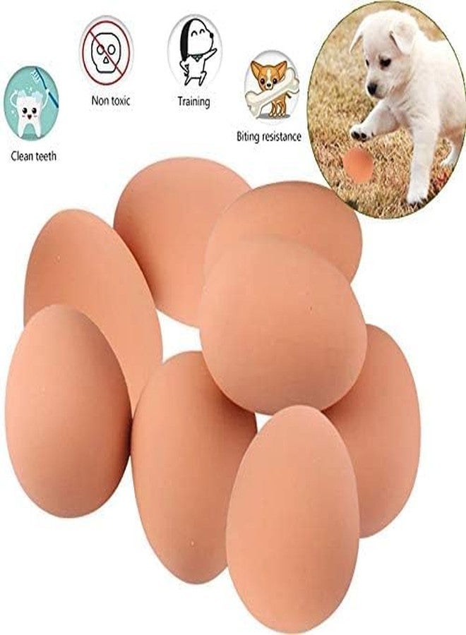 D&C PAWS لعبة مضغ على شكل كرة مطاطية نطاطة على شكل بيضة من D&C PAWS للكلاب والجراء والقطط - لعبة متينة وآمنة وتفاعلية للمضغ والجلب والتسلية (عبوة من قطعة واحدة) - Image 3